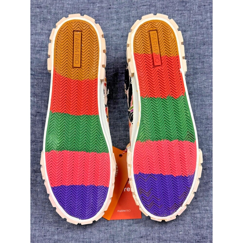 Farm Rio Low Top Platform Sneaker, Women’s 8.5, Birds, New In Box, Retail $160 - Picture 8 of 8